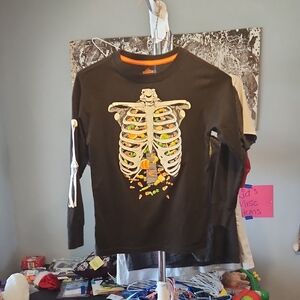 Skeleton Print Kids M Shirt